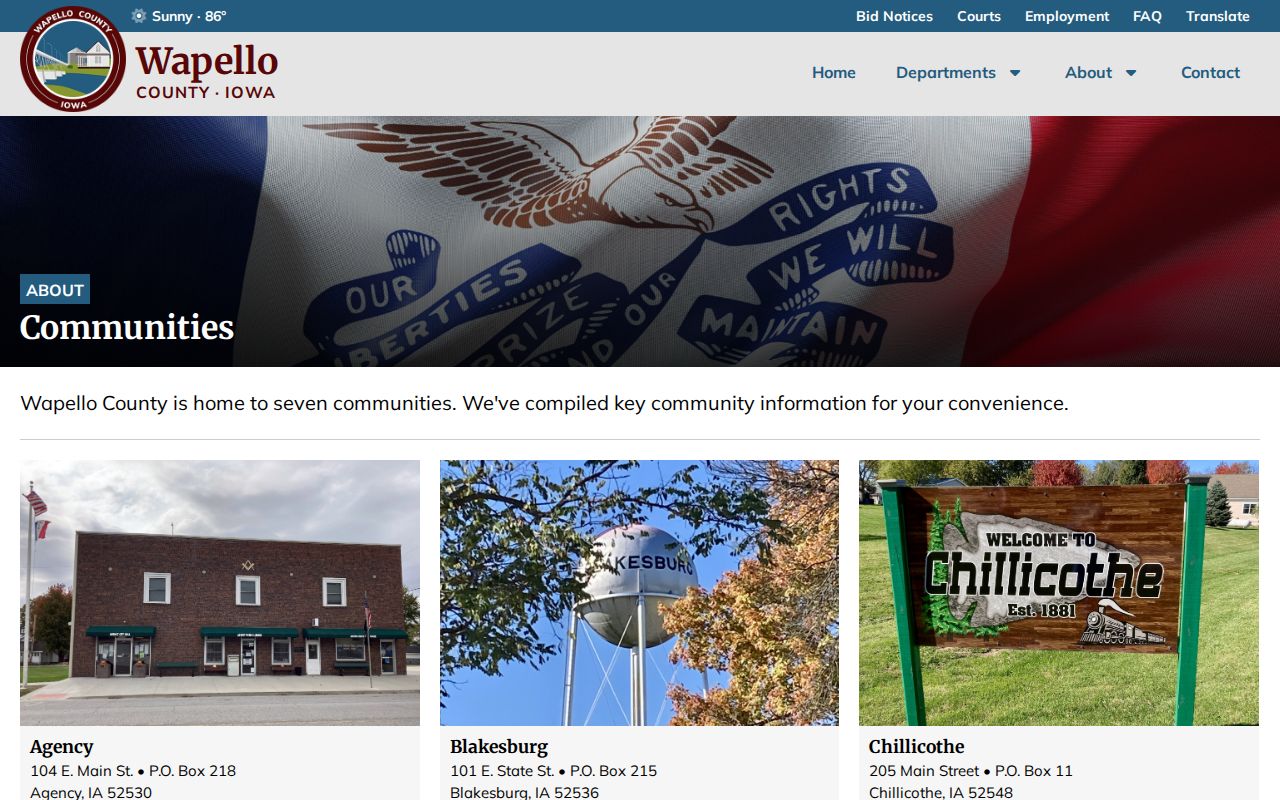 Wapello County city contacts for municipal warrant routing